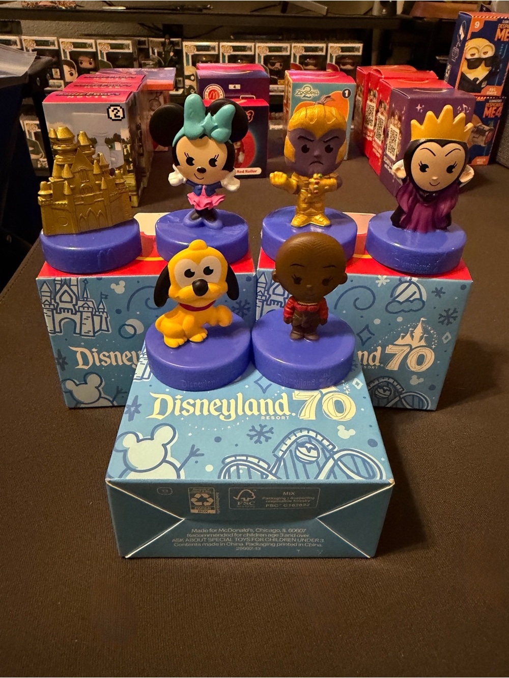 Disneyland 70 Kids Toy Figure Set - Colorful Purple Bases